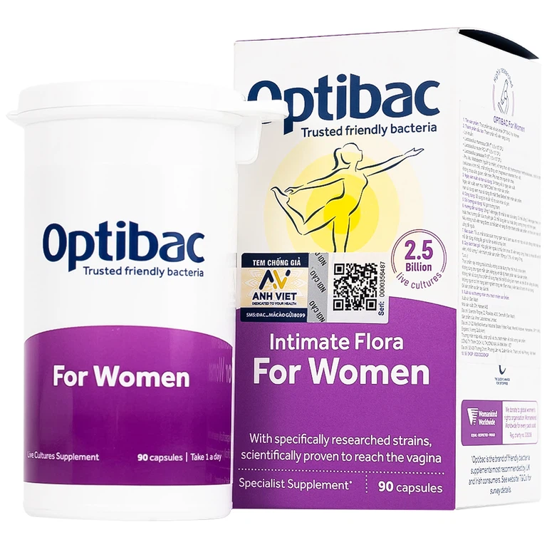Viên uống Optibac For Women Optibac Probiotics bổ sung lợi khuẩn hỗ trợ sức khỏe nữ giới (90 viên)