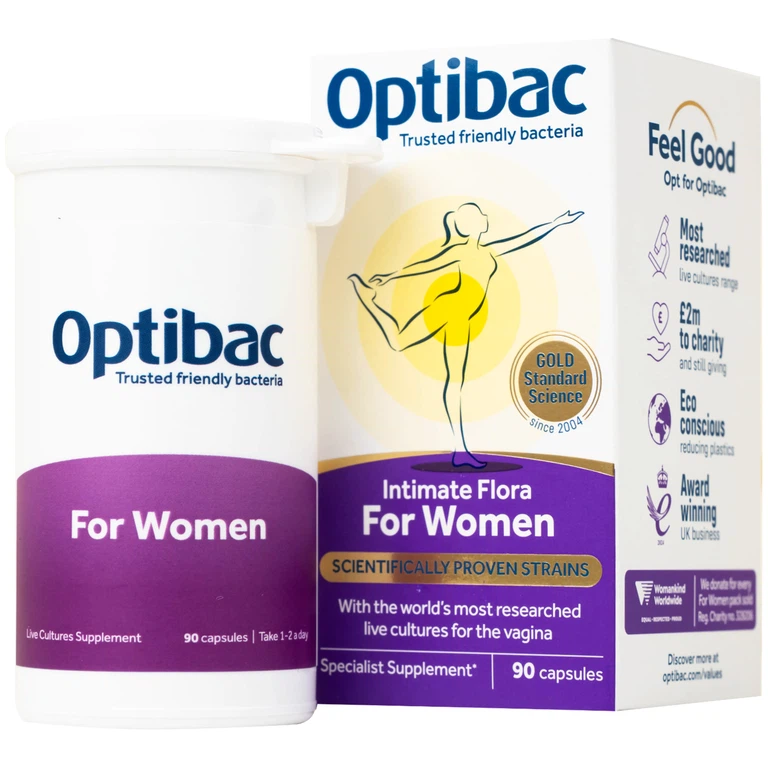 Viên uống Optibac For Women Optibac Probiotics bổ sung lợi khuẩn hỗ trợ sức khỏe nữ giới (90 viên)