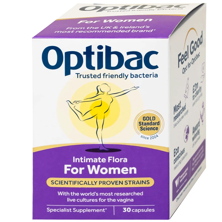 Viên uống Optibac Intimate Flora For Women bổ sung lợi khuẩn hỗ trợ sức khỏe nữ giới (30 viên)