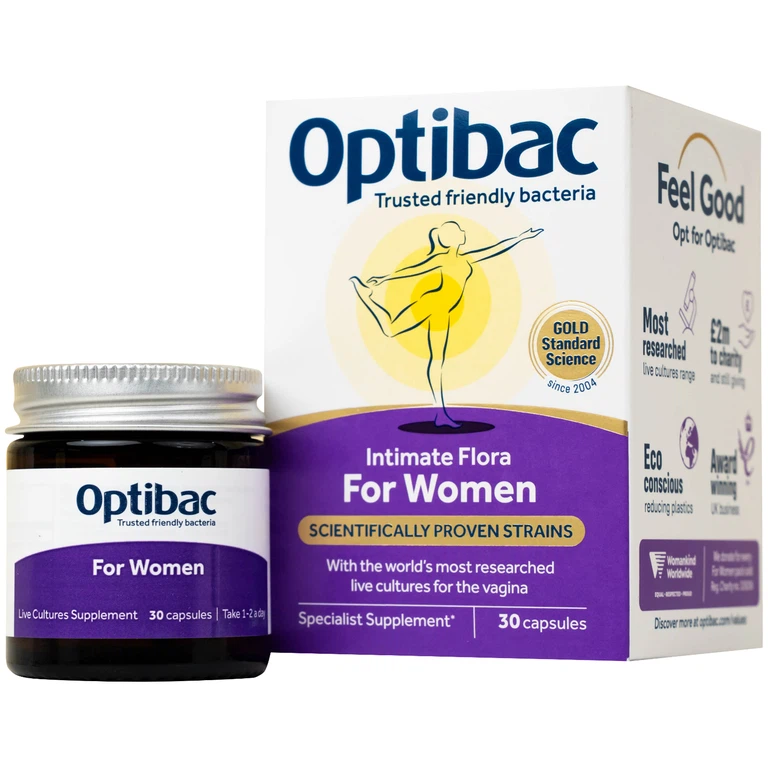 Viên uống Optibac Intimate Flora For Women bổ sung lợi khuẩn hỗ trợ sức khỏe nữ giới (30 viên)