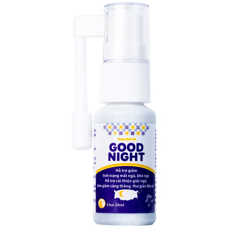 Dung dịch xịt Good Night hỗ trợ giảm tình trạng mất ngủ, khó ngủ (20ml)