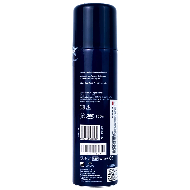 Chai xịt lạnh giảm đau sau chấn thương Starbalm Cold Spray (150ml)