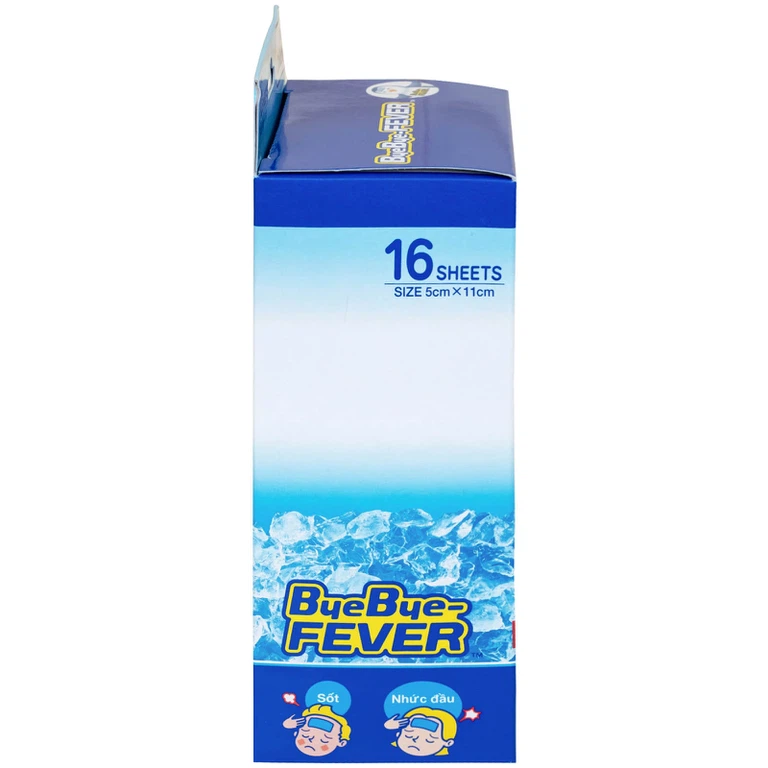 Miếng dán giảm sốt, hạ nhiệt nhanh Bye Bye Fever Hisamitsu kéo dài đến 10 giờ (8 gói x 2 miếng)