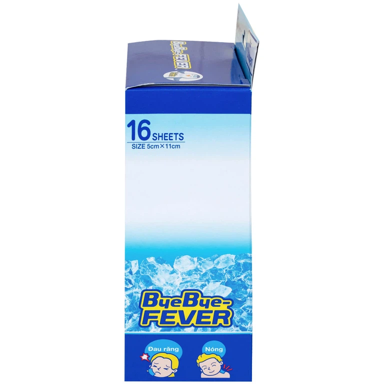 Miếng dán giảm sốt, hạ nhiệt nhanh Bye Bye Fever Hisamitsu kéo dài đến 10 giờ (8 gói x 2 miếng)