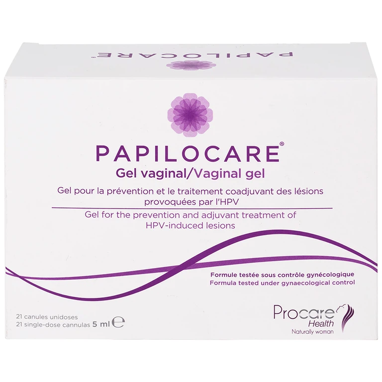 Gel đặt âm đạo Papilocare Procare Health phòng ngừa và điều trị tổn thương do HPV (21 tuýp) 