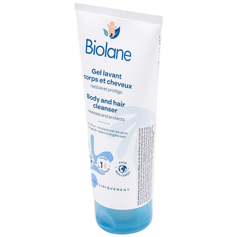 Gel tắm gội Biolane dịu nhẹ làm sạch tóc và cơ thể cho bé (200ml)