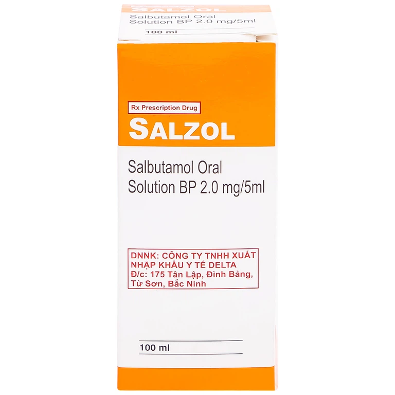 Dung dịch uống Salzol Windlas Biotech điều trị bệnh hen, bệnh suyễn, co thắt phế quản (100ml)