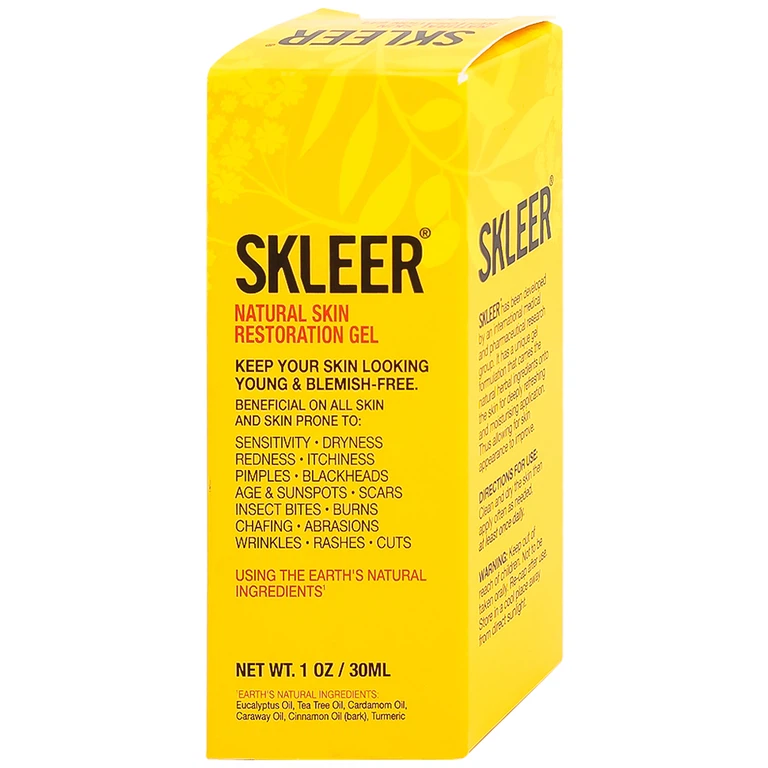 Gel Skleer Natural Skin Restoration giảm viêm, dưỡng ẩm và phục hồi da (30ml)
