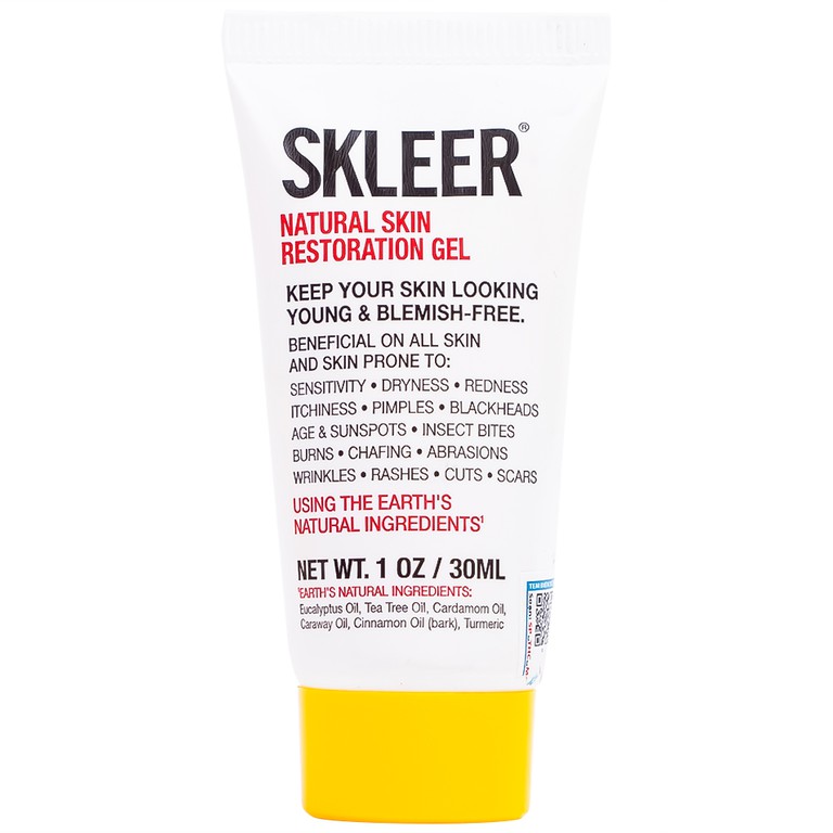 Gel Skleer Natural Skin Restoration giảm viêm, dưỡng ẩm và phục hồi da (30ml)