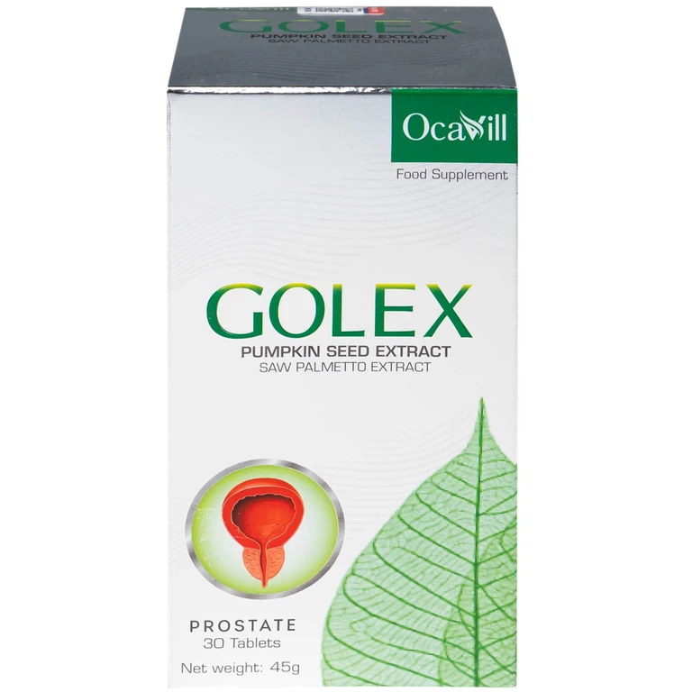 Viên uống Golex Ocavill hỗ trợ chống lại sự phình to của tuyến tiền liệt, cải thiện các rối loạn tiểu tiện (30 viên)