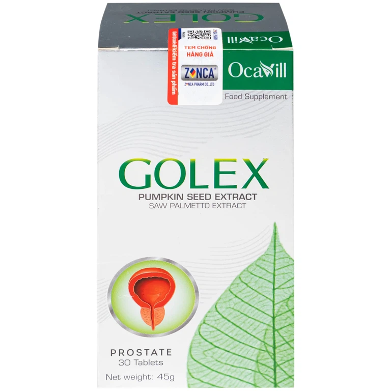Viên uống Golex Ocavill hỗ trợ chống lại sự phình to của tuyến tiền liệt, cải thiện các rối loạn tiểu tiện (30 viên)