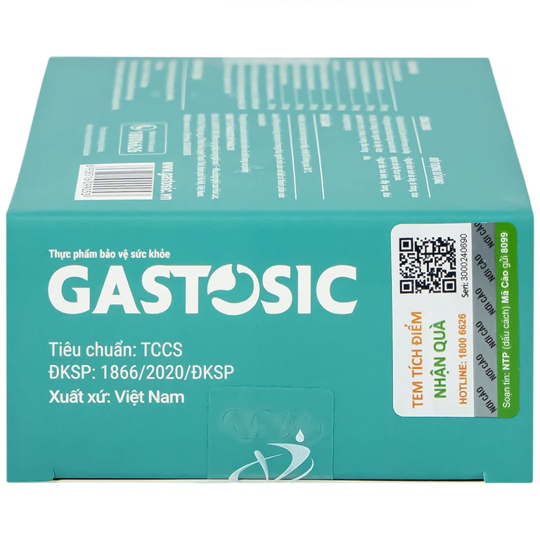 Viên uống Gastosic CVI Pharma giúp tiêu hóa tốt, bảo vệ niêm mạc dạ dày (3 vỉ x 10 viên)