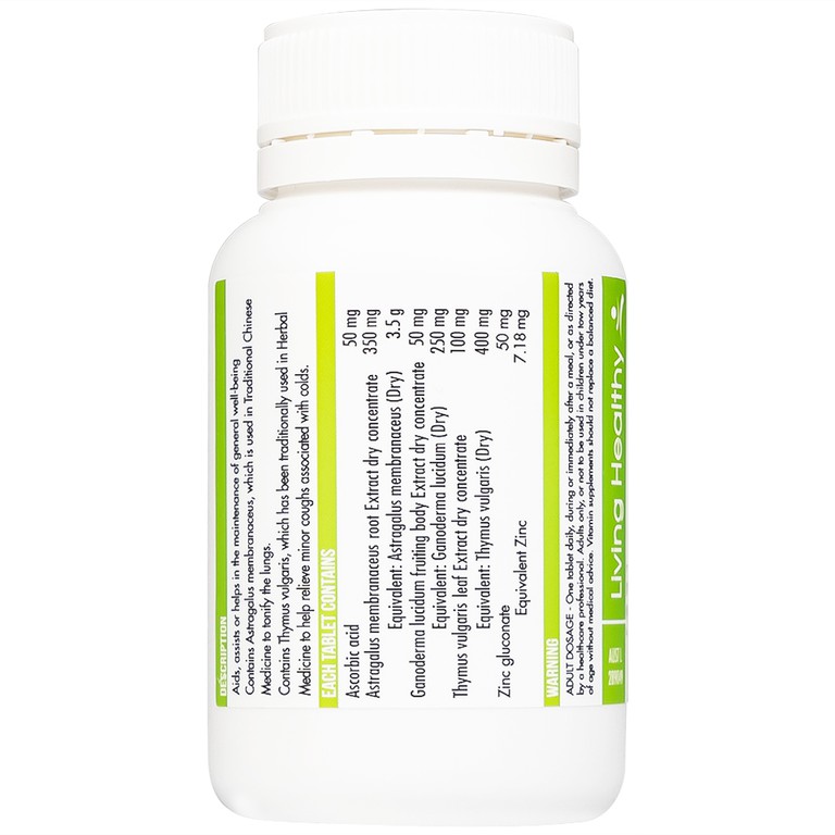 Viên uống Living Healthy Lung Care hỗ trợ tăng cường sức khỏe, bổ phổi (60 viên)