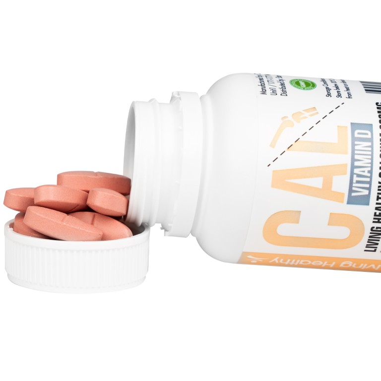 Viên uống Living Healthy Calcium 600mg Plus Vitamin D 500IU hỗ trợ phát triển xương, răng (60 viên)