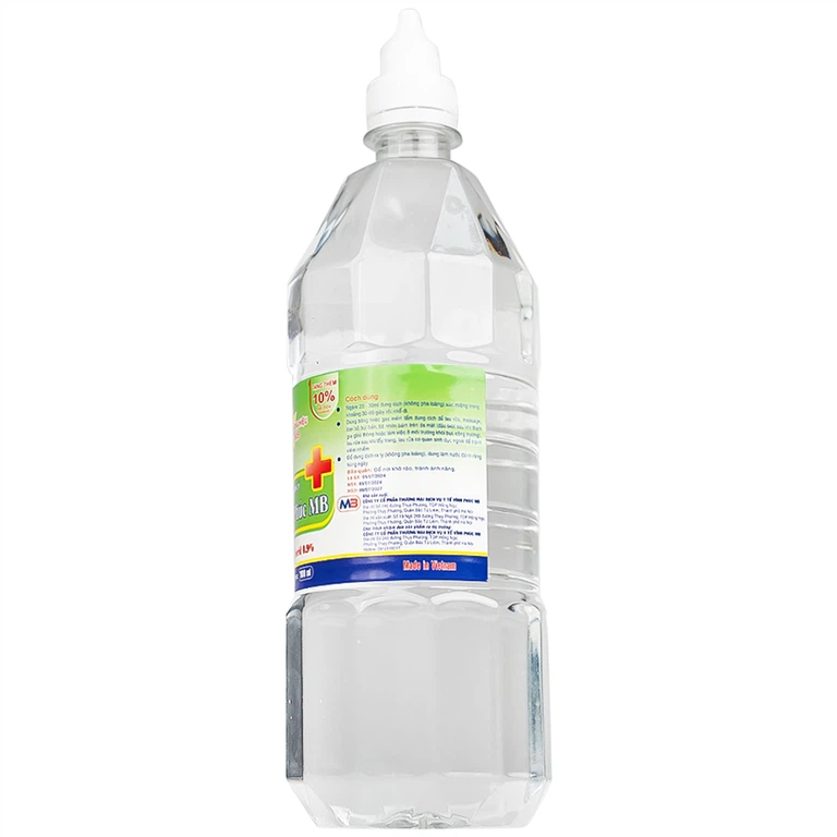Nước muối Natri Clorid 0.9 Vĩnh Phúc Smiles làm sạch răng, khử mùi hôi khoang miệng (1100ml)