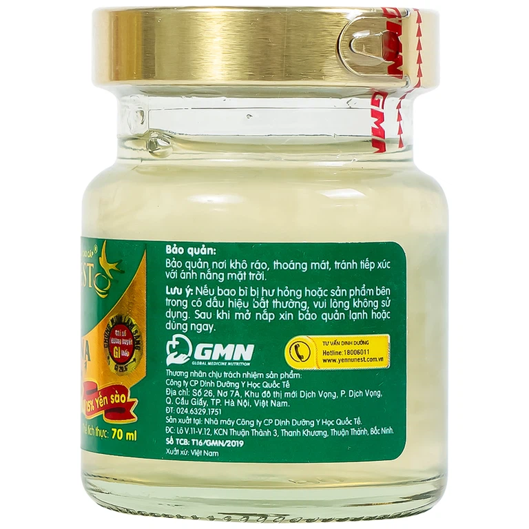 Nước Yến Sào Cao Cấp Nunest Cerna Dành Cho Người Tiểu Đường (6 hũ x 70ml)
