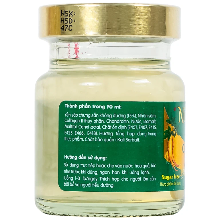 Nước Yến Sào Cao Cấp Nunest Cerna Dành Cho Người Tiểu Đường (6 hũ x 70ml)