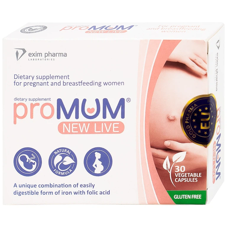 Viên uống proMUM New Live bổ sung các chất dinh dưỡng cho phụ nữ mang thai và cho con bú (2 vỉ x 15 viên)