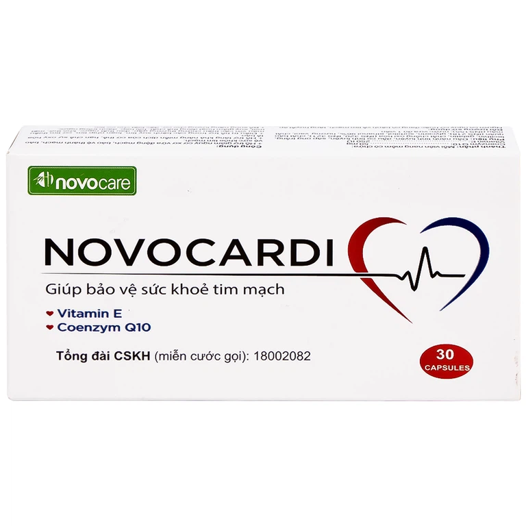 Viên uống Novocardi Novocare hỗ trợ giảm nguy cơ xơ vữa động mạch, bảo vệ thành mạch (30 viên)