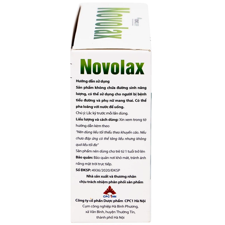 Dung dịch uống Novolax Novocare bổ sung chất xơ giúp nhuận tràng, giảm táo bón (4 vỉ x 5 ống)