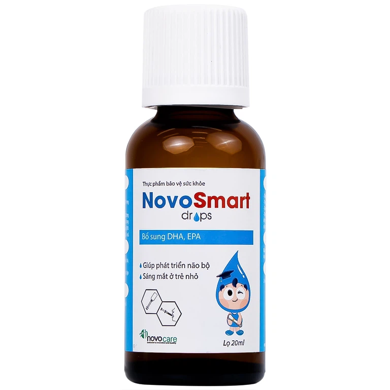 Dung dịch uống NovoSmart Drops 20ml Novocare bổ sung DHA, EPA, phát triển não bộ  