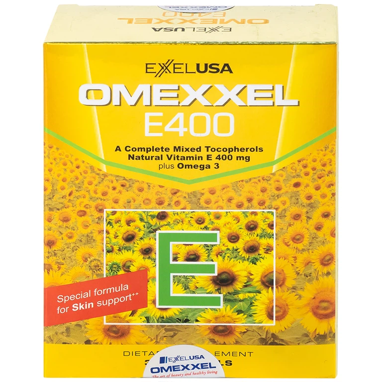 Viên nang mềm Omexxel E400 hỗ trợ chống oxy hóa, tốt cho da (3 vỉ x 10 viên)