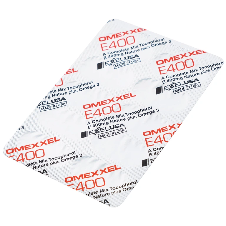 Viên nang mềm Omexxel E400 hỗ trợ chống oxy hóa, tốt cho da (3 vỉ x 10 viên)