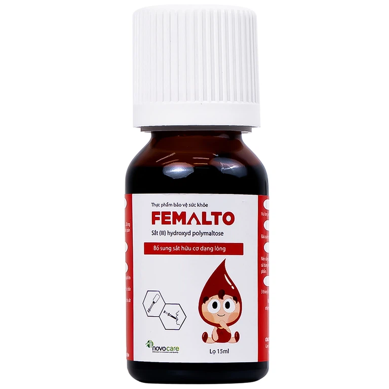 Dung dịch uống Femalto 15ml Novocare bổ sung sắt do thiếu sắt