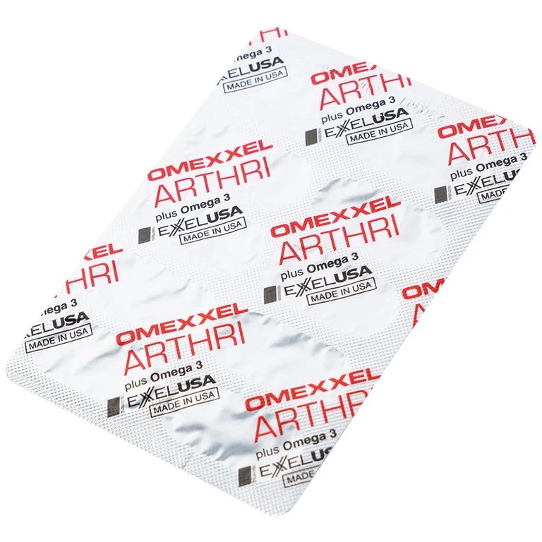 Viên nang mềm Omexxel Arthri hỗ trợ tăng tiết dịch khớp, giảm đau do lão hóa khớp (3 vỉ x 10 viên)