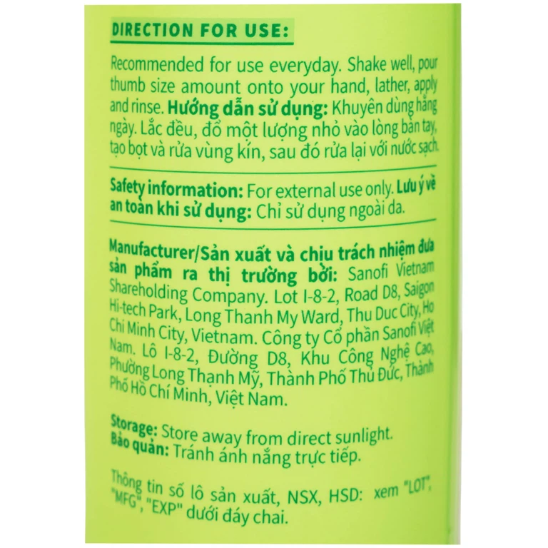 Dung dịch vệ sinh phụ nữ Lactacyd Odor Fresh ngăn mùi suốt 24h (250ml)