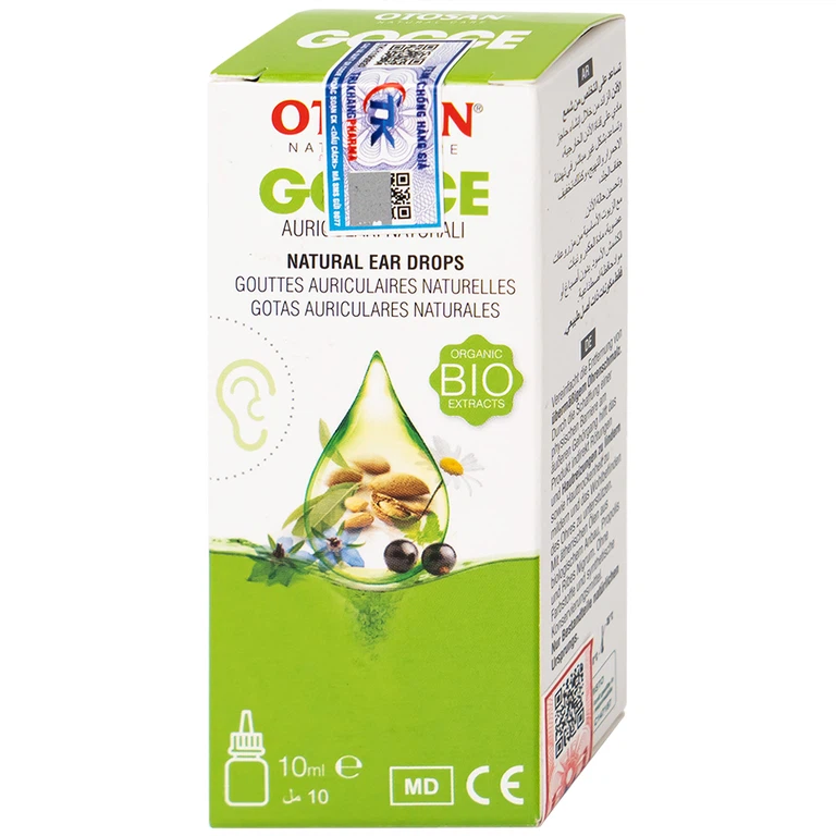 Dung dịch nhỏ tai Otosan Natural Ear Drops loại bỏ và ngăn ngừa sự hình thành của ráy tai (10ml)