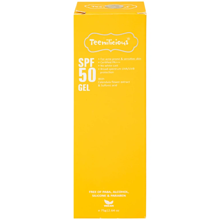 Gel chống nắng Teenilicious SPF 50 dành cho da mụn và da nhạy cảm (75g)