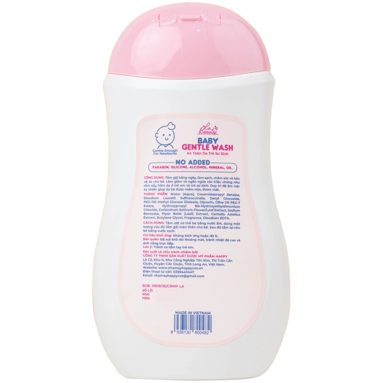 Sữa tắm gội cho bé La Beauty Baby Gentle Wash dịu nhẹ, không kích ứng da (250ml)