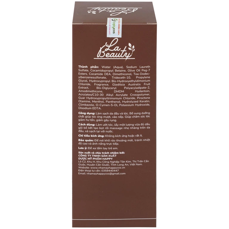 Dầu gội bồ kết cô đặc La Beauty giảm gãy rụng, dưỡng tóc óng mượt (300ml)