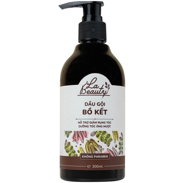 Dầu gội bồ kết cô đặc La Beauty giảm gãy rụng, dưỡng tóc óng mượt (300ml)