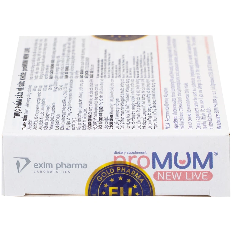 Viên uống proMUM New Live bổ sung các chất dinh dưỡng cho phụ nữ mang thai và cho con bú (2 vỉ x 15 viên)