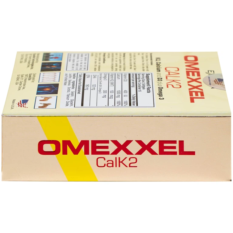 Viên uống Omexxel Calk2 Excelife bổ sung Canxi, Vitamin D3 (3 vỉ x 10 viên)