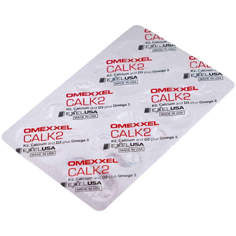 Viên uống Omexxel Calk2 Excelife bổ sung Canxi, Vitamin D3 (3 vỉ x 10 viên)