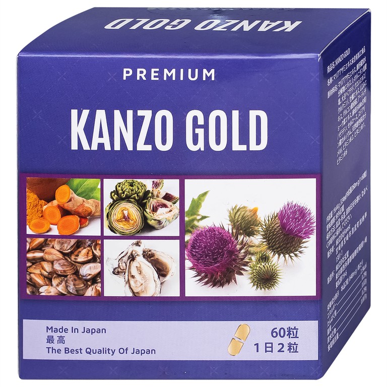 Viên uống Kanzo Gold VKENKO hỗ trợ tăng cường chức năng gan, cải thiện tình trạng mẫn ngứa, vàng da (60 viên)