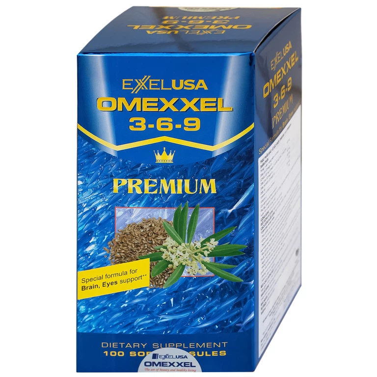 Viên uống Omexxel 3-6-9 Premium hỗ trợ tốt cho não và mắt (100 viên)