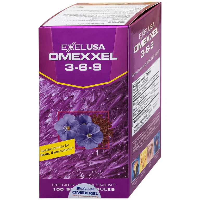 Viên uống Omexxel 3-6-9 Excelife tốt cho trí não, giúp bổ mắt (100 viên)
