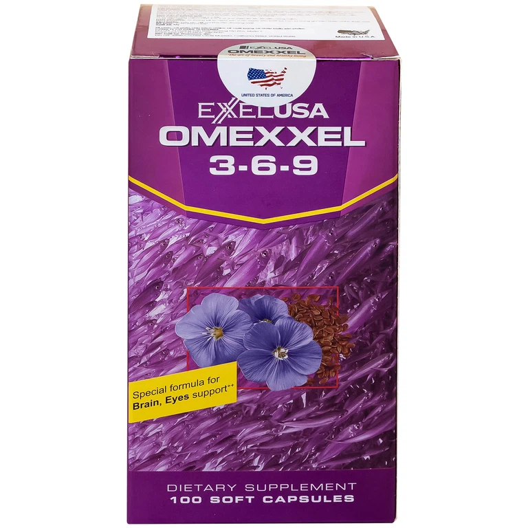 Viên uống Omexxel 3-6-9 Excelife tốt cho trí não, giúp bổ mắt (100 viên)