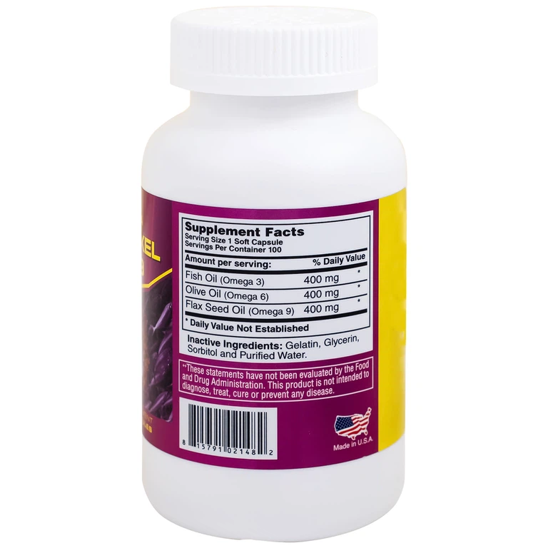 Viên uống Omexxel 3-6-9 Excelife tốt cho trí não, giúp bổ mắt (100 viên)