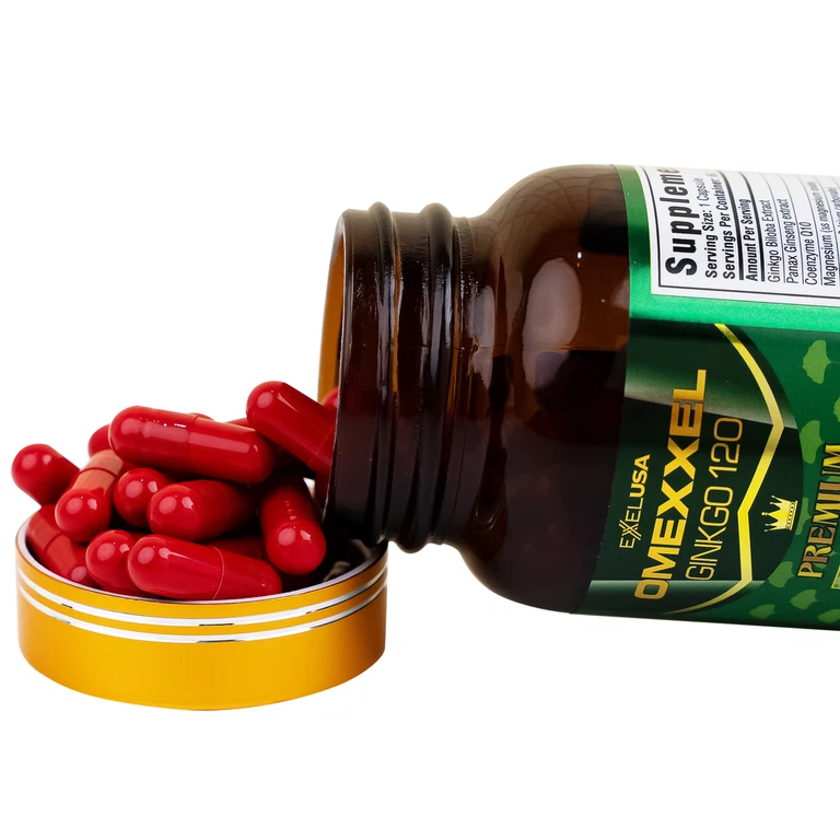 Viên uống Omexxel Ginkgo 120 Premium Omexxel hỗ trợ tốt cho não và tim mạch (60 viên)
