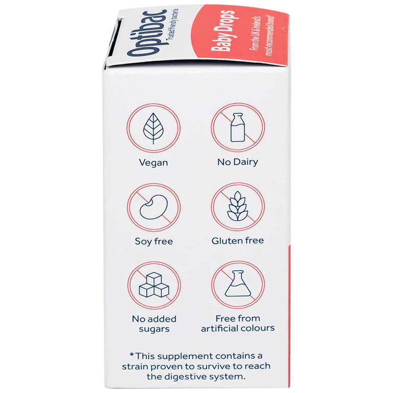 Dung dịch Baby Drops 10ml Optibac Probiotics bổ sung lợi khuẩn cho đường ruột, hỗ trợ tiêu hóa