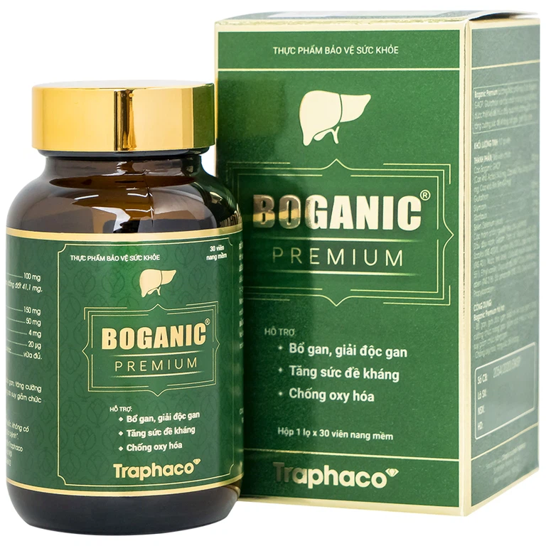 Viên uống Boganic Premium Traphaco hỗ trợ bảo vệ và tăng cường chức năng gan (30 viên)