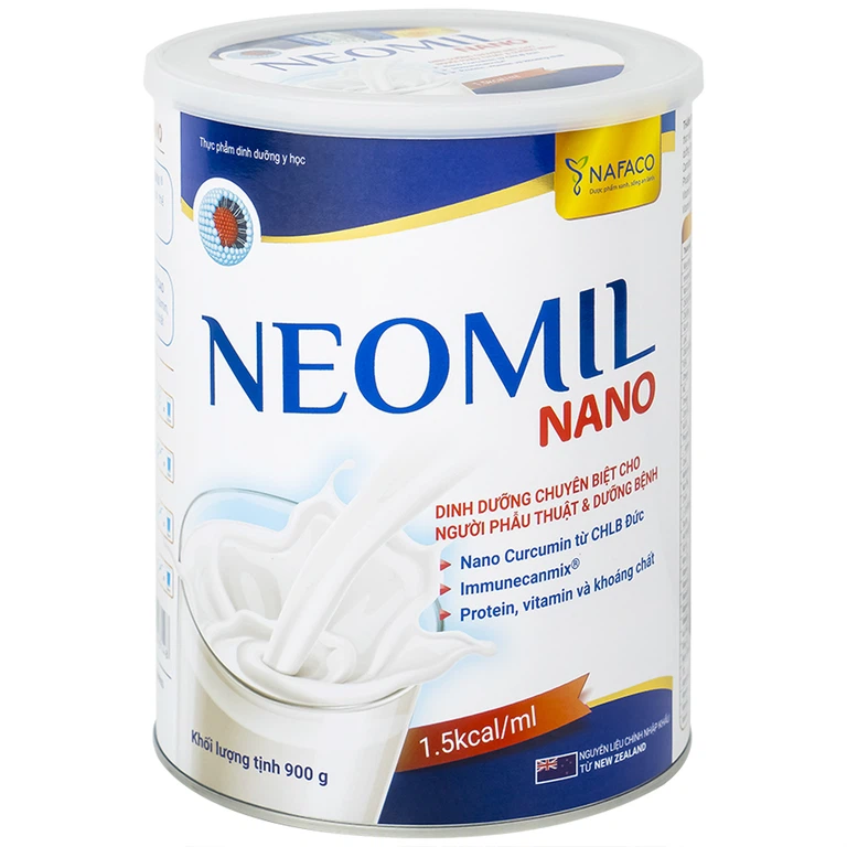 Sữa bột Neomil Nano Nafaco 900g bổ sung dưỡng chất cho người sau phẫu thuật, dưỡng bệnh (900g)