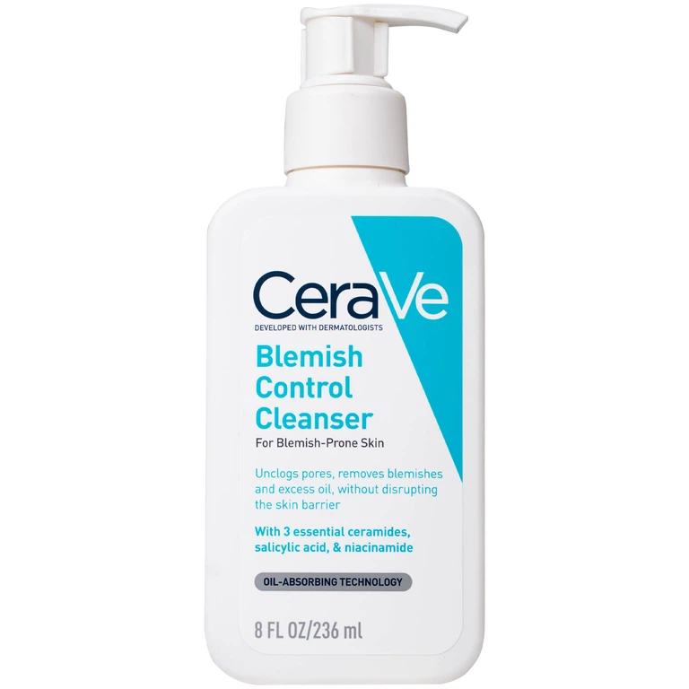 Sữa rửa mặt Cerave Blemish Control Cleanser ngừa mụn dành cho da dầu, da mụn (236ml)