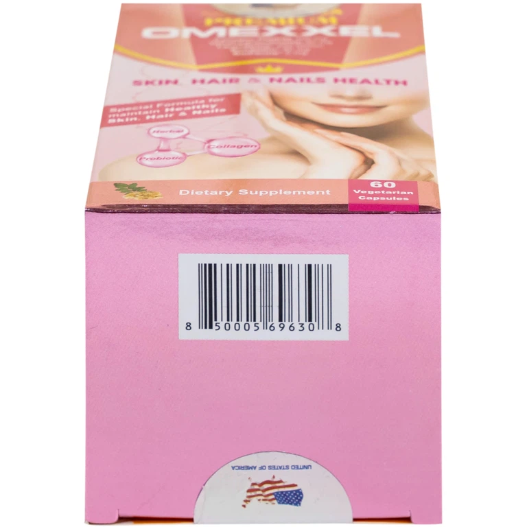 Thực phẩm bảo vệ sức khỏe Premium Omexxel Skin, Hair & Nails Health bổ sung collagen, giúp làm đẹp da, tóc, móng (60 viên)