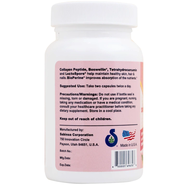 Thực phẩm bảo vệ sức khỏe Premium Omexxel Skin, Hair & Nails Health bổ sung collagen, giúp làm đẹp da, tóc, móng (60 viên)